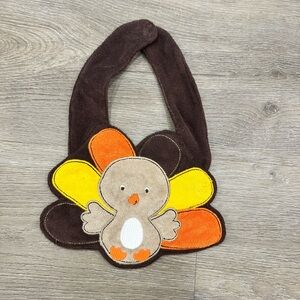 Carter's Festive Turkey Baby Bib - Brown, Orange, Yellow